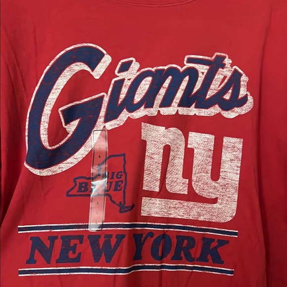 NWT NFL GIANTS  Apparel Red Shirt SIZE L - Picture 3 of 6